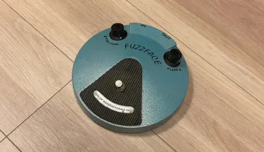 JIM DUNLOP JHF1 Jimi Hendrix Fuzz Face Distortion｜ジミヘンモデルのシリコンファズフェイス、リアルサイズ。