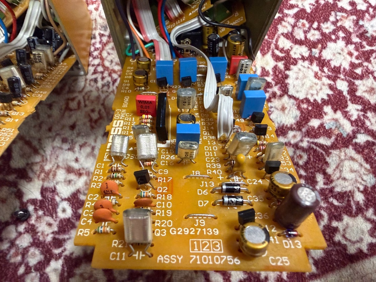 Santana MODとExtra MODを施したBOSS OD-3の基板