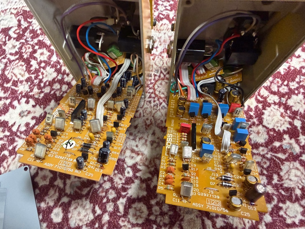 BOSS OD-3の純正基板とSantana・Extra MOD基板の比較
