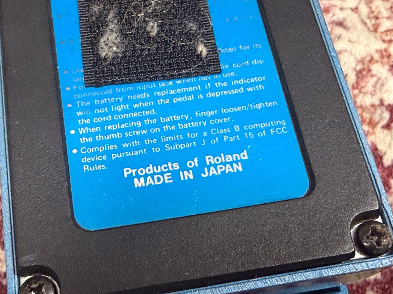 BOSS PS-2の青ラベルMADE IN JAPAN表記
