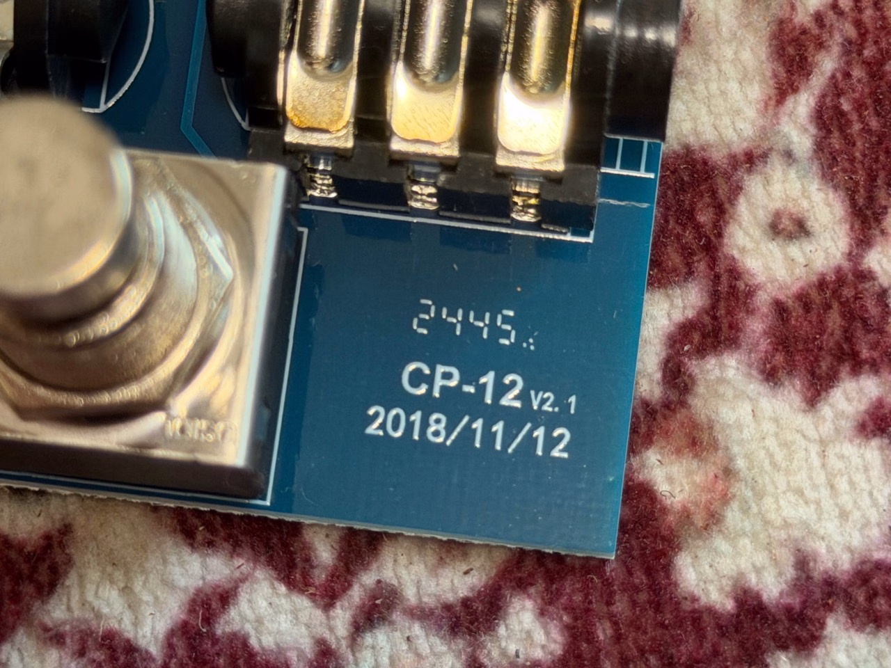 Pure Sky基板のCP-12 V2.1、2018/11/12、2445の印字