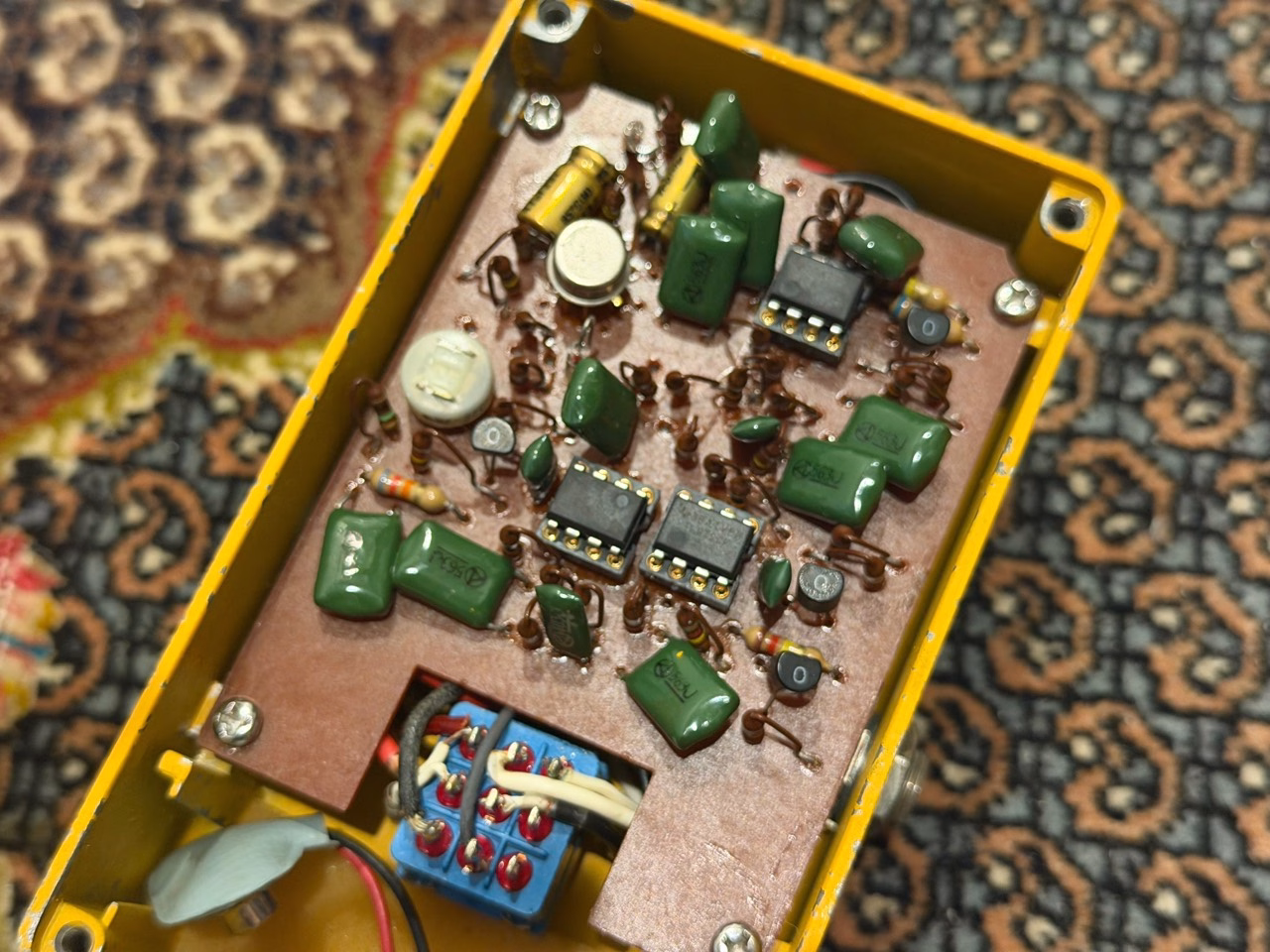 Guyatone PS-101 Rolly Phase Sonixの修理後の内部基板