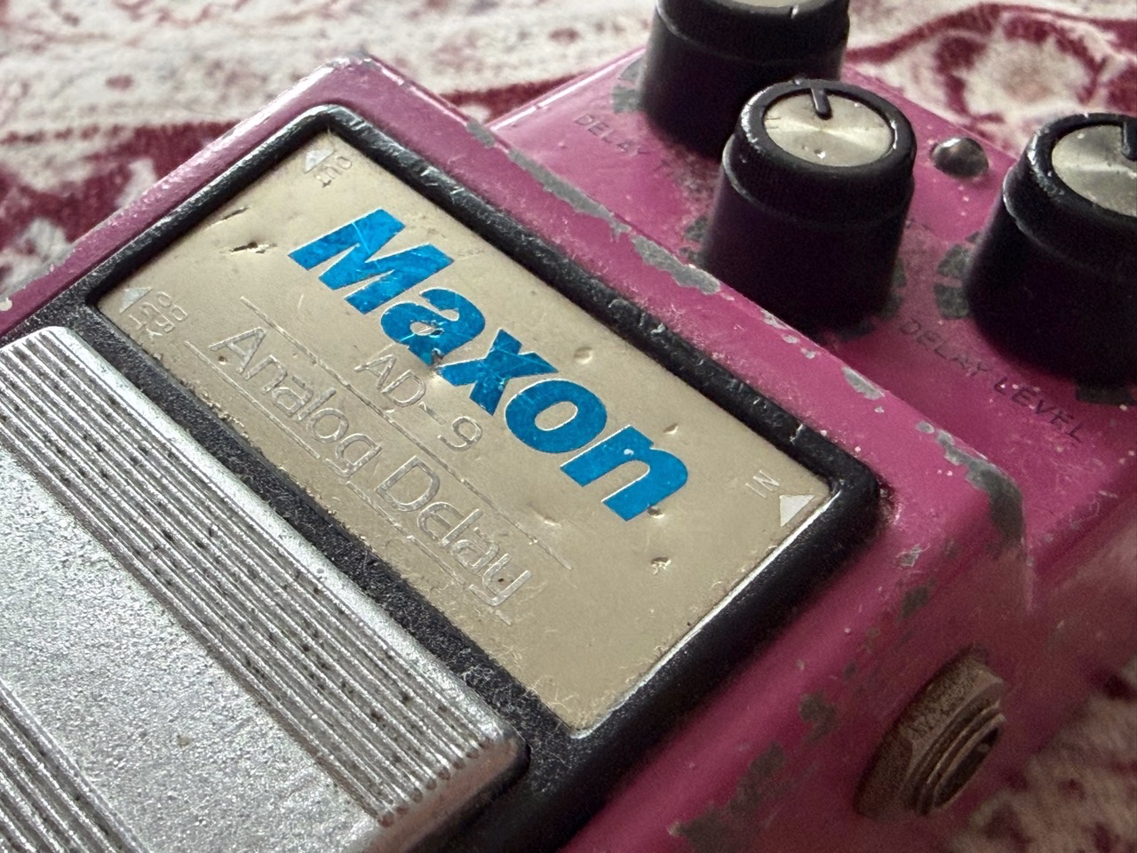 Maxon AD-9 Analog Delayの銘板