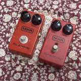 1981年と1987年のMXR Dyna Comp所有個体を並べた外観比較