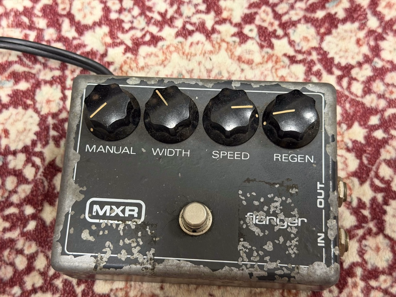 MXR FlangerのMANUAL、WIDTH、SPEED、REGEN.ノブ