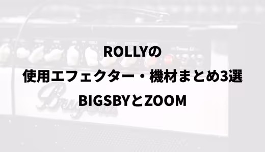 ROLLYの使用エフェクター・機材まとめ3選｜BIGSBYとZOOM